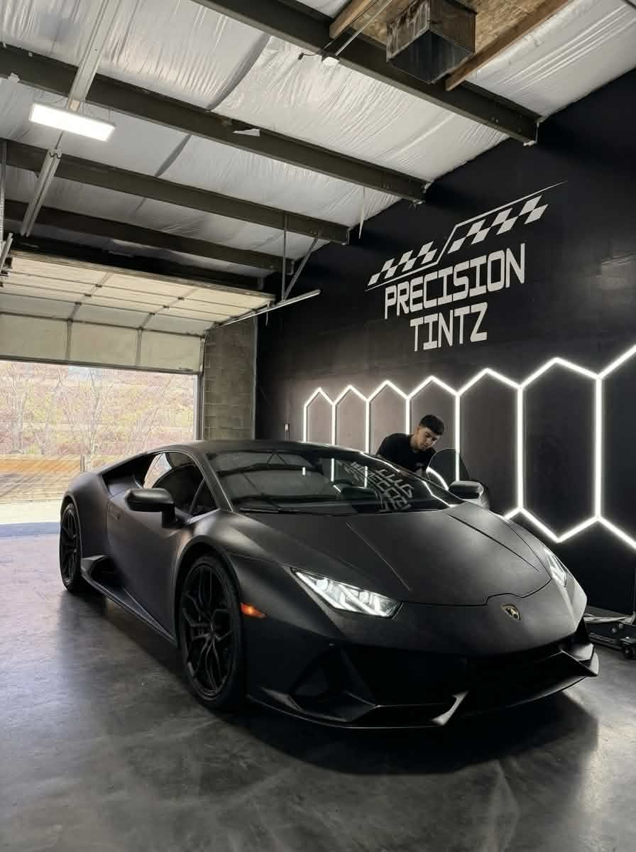 Detailed vehicle exterior with gloss finish after paint correction and ceramic coating